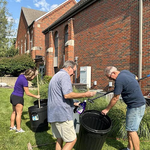 Clean Up Day with McKendree Students